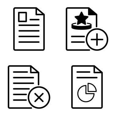 Doktor 1-2 Düz Simge Seti Beyaz Arkaplanda İzole Edildi