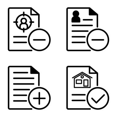 Doktor 1-2 Düz Simge Seti Beyaz Arkaplanda İzole Edildi