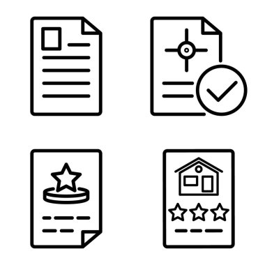 Doktor 1-2 Düz Simge Seti Beyaz Arkaplanda İzole Edildi