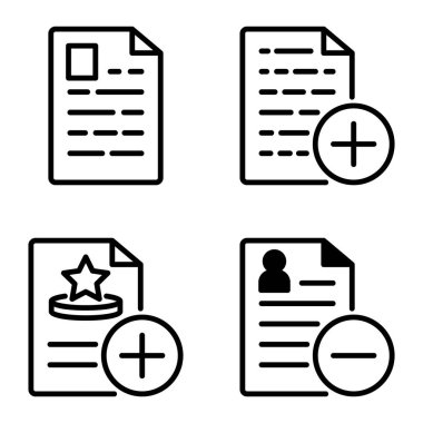 Doktor 1-2 Düz Simge Seti Beyaz Arkaplanda İzole Edildi