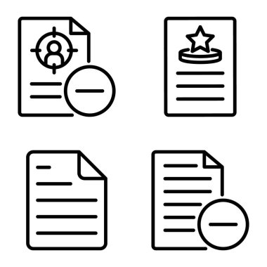 Doktor 1-2 Düz Simge Seti Beyaz Arkaplanda İzole Edildi