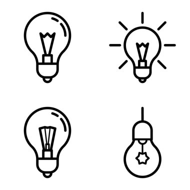 Ampuller 1-3 Düz Simge Seti Beyaz Arkaplanda İzole Edildi