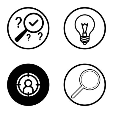 Daireler 1-2 Düz Simge Seti Beyaz Arkaplanda İzole Edildi