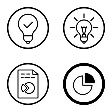 Daireler 1-2 Düz Simge Seti Beyaz Arkaplanda İzole Edildi