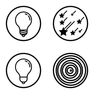 Daireler 1-2 Düz Simge Seti Beyaz Arkaplanda İzole Edildi