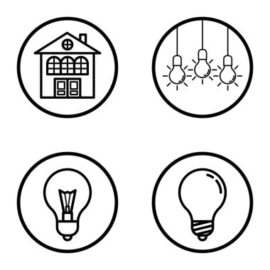 Daireler 1-2 Düz Simge Seti Beyaz Arkaplanda İzole Edildi