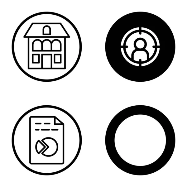 Circles1 Flat Icon Set Izolované Bílém Pozadí — Stockový vektor
