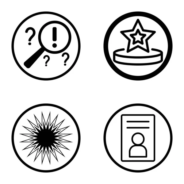 Conjunto Iconos Planos Circles1 Aislados Sobre Fondo Blanco — Vector de stock