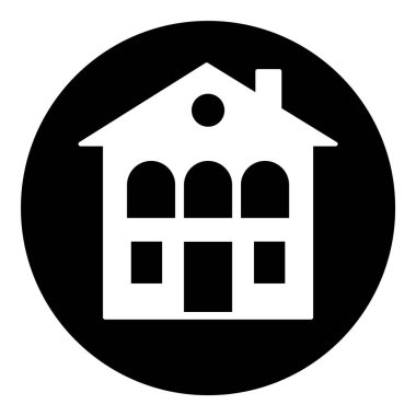 Ev Binası Ev Simgesi Beyaz Arkaplanda İzole Edildi