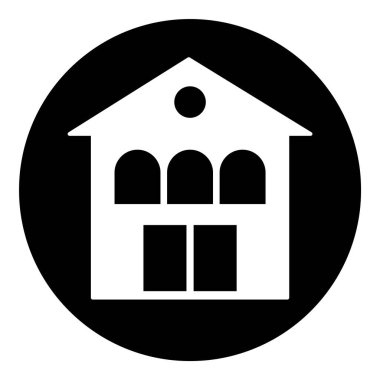 Ev Binası Ev Simgesi Beyaz Arkaplanda İzole Edildi