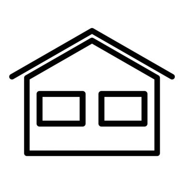 Ev Binası Ev Simgesi Beyaz Arkaplanda İzole Edildi