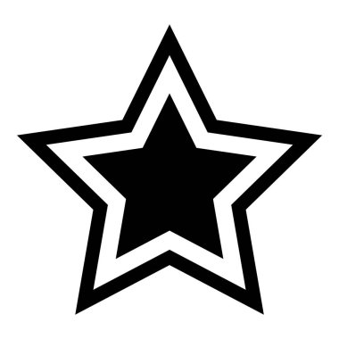 Yıldız Gecesi Galibi Düz Simge Beyaz Arkaplanda İzole Edildi