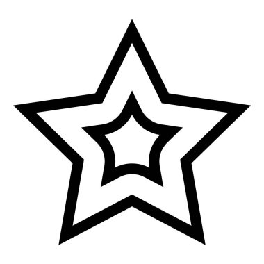 Yıldız Gecesi Galibi Düz Simge Beyaz Arkaplanda İzole Edildi