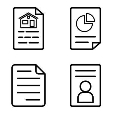 Doktor 1-2 Düz Simge Seti Beyaz Arkaplanda İzole Edildi