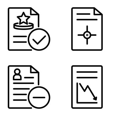 Doktor 1-2 Düz Simge Seti Beyaz Arkaplanda İzole Edildi