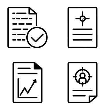 Doktor 1-2 Düz Simge Seti Beyaz Arkaplanda İzole Edildi