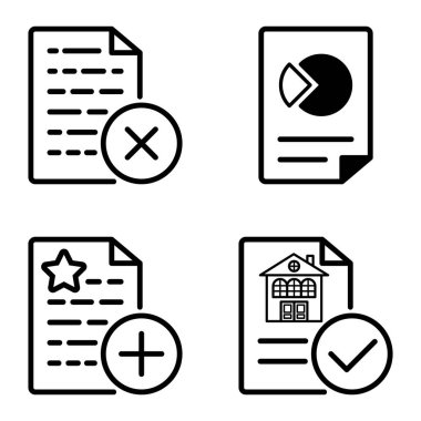 Doktor 1-2 Düz Simge Seti Beyaz Arkaplanda İzole Edildi