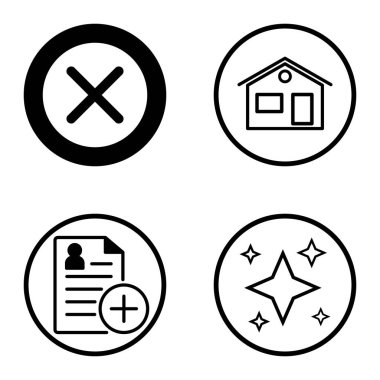 Daireler 1-2 Düz Simge Seti Beyaz Arkaplanda İzole Edildi