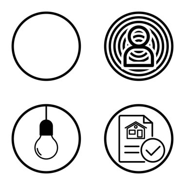 Daireler 1-2 Düz Simge Seti Beyaz Arkaplanda İzole Edildi