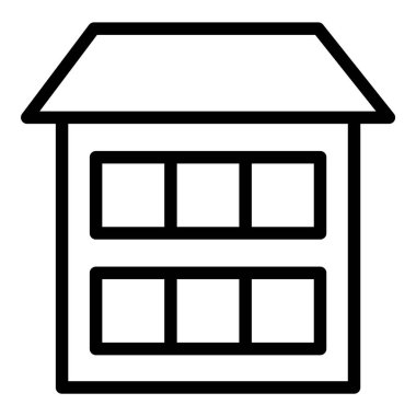 Ev Binası Ev Simgesi Beyaz Arkaplanda İzole Edildi