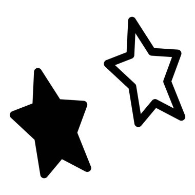 Yıldız Gecesi Galibi Düz Simge Beyaz Arkaplanda İzole Edildi