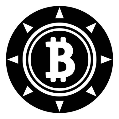 Kripto Para Birimi Bitcoin Para Düz Simgesi Beyaz Arkaplanda İzole Edildi