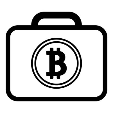 Kripto Para Birimi Bitcoin Para Düz Simgesi Beyaz Arkaplanda İzole Edildi