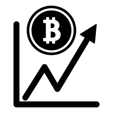 Kripto Para Birimi Bitcoin Para Düz Simgesi Beyaz Arkaplanda İzole Edildi