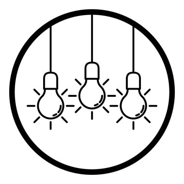 Çember Küre Ampul Belgesi Belge Simgesi Beyaz Arkaplan Düz Simgesinde İzole Edildi Beyaz Arkaplanda İzole Edildi