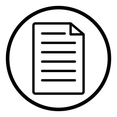 Çember Küre Ampul Belgesi Belge Simgesi Beyaz Arkaplan Düz Simgesinde İzole Edildi Beyaz Arkaplanda İzole Edildi