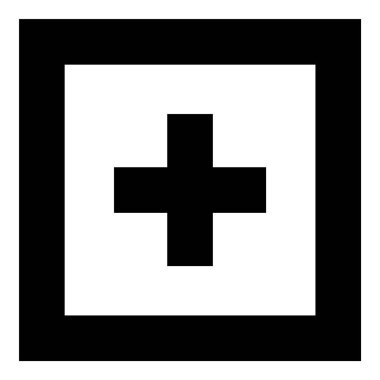 Kare Köşe Geometri Düz Simgesi Beyaz Arkaplanda İzole Edildi