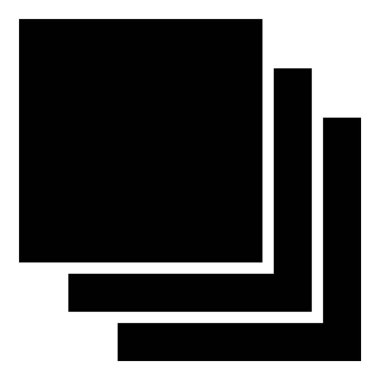 Kare Köşe Geometri Düz Simgesi Beyaz Arkaplanda İzole Edildi