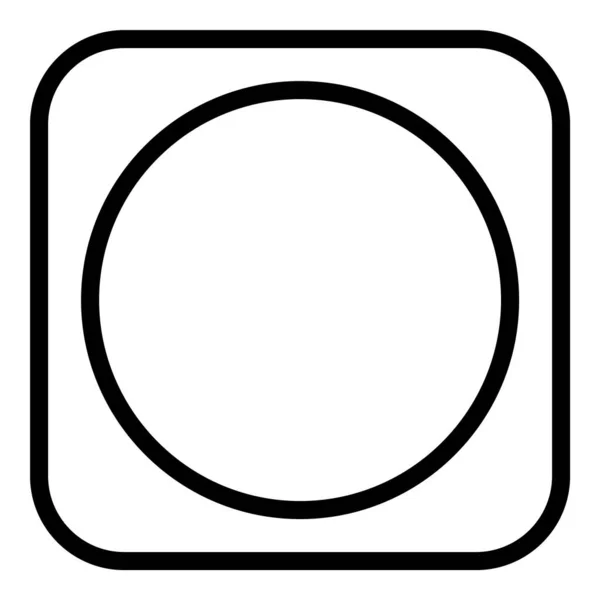 Géométrie Angle Carré Icône Plate Isolée Sur Fond Blanc — Image vectorielle