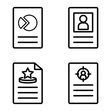 Doktor 1-2 Düz Simge Seti Beyaz Arkaplanda İzole Edildi