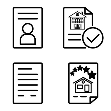 Doktor 1-2 Düz Simge Seti Beyaz Arkaplanda İzole Edildi