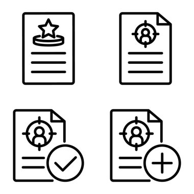 Doktor 1-2 Düz Simge Seti Beyaz Arkaplanda İzole Edildi