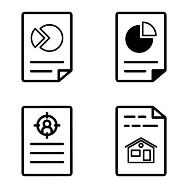 Doktor 1-2 Düz Simge Seti Beyaz Arkaplanda İzole Edildi