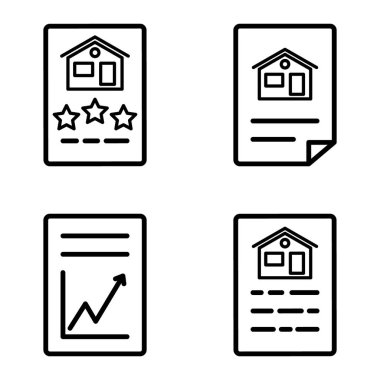 Doktor 1-2 Düz Simge Seti Beyaz Arkaplanda İzole Edildi