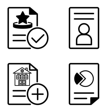 Doktor 1-2 Düz Simge Seti Beyaz Arkaplanda İzole Edildi