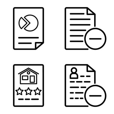 Doktor 1-2 Düz Simge Seti Beyaz Arkaplanda İzole Edildi