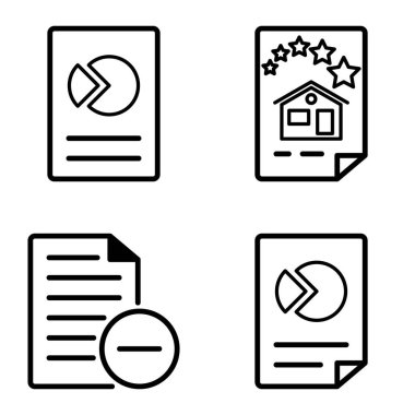 Doktor 1-2 Düz Simge Seti Beyaz Arkaplanda İzole Edildi