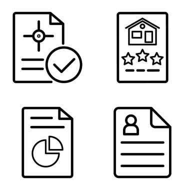 Doktor 1-2 Düz Simge Seti Beyaz Arkaplanda İzole Edildi