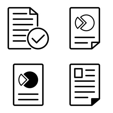 Doktor 1-2 Düz Simge Seti Beyaz Arkaplanda İzole Edildi