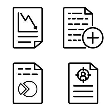 Doktor 1-2 Düz Simge Seti Beyaz Arkaplanda İzole Edildi