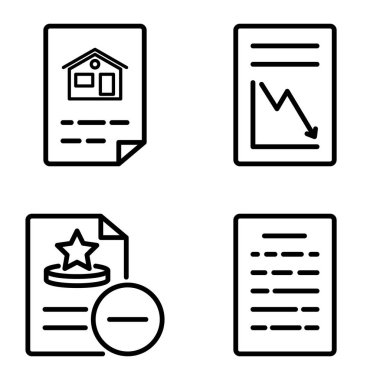 Doktor 1-2 Düz Simge Seti Beyaz Arkaplanda İzole Edildi