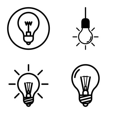 Ampuller 1-3 Düz Simge Seti Beyaz Arkaplanda İzole Edildi