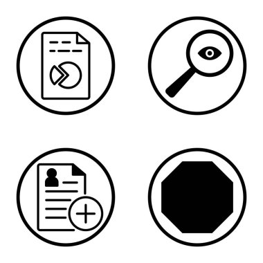 Daireler 1-2 Düz Simge Seti Beyaz Arkaplanda İzole Edildi