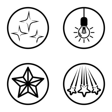 Daireler 1-2 Düz Simge Seti Beyaz Arkaplanda İzole Edildi