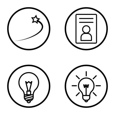 Daireler 1-2 Düz Simge Seti Beyaz Arkaplanda İzole Edildi