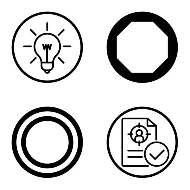 Daireler 1-2 Düz Simge Seti Beyaz Arkaplanda İzole Edildi